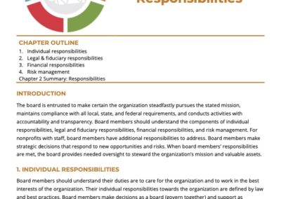 Chapter: Responsibilities – Guide