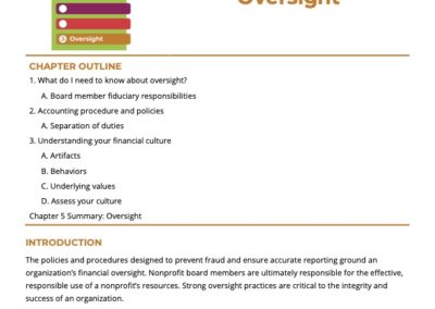 Chapter: Oversight – Guide