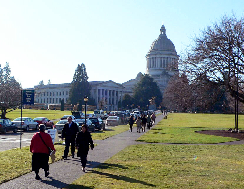 Walking up to the capitol