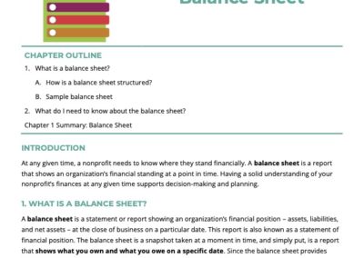 Chapter: Balance Sheet – Guide