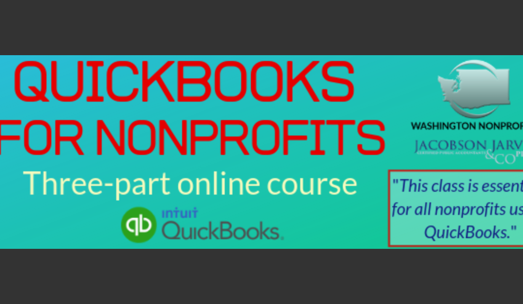 QuickBooks for Nonprofits 3-Part Online Course