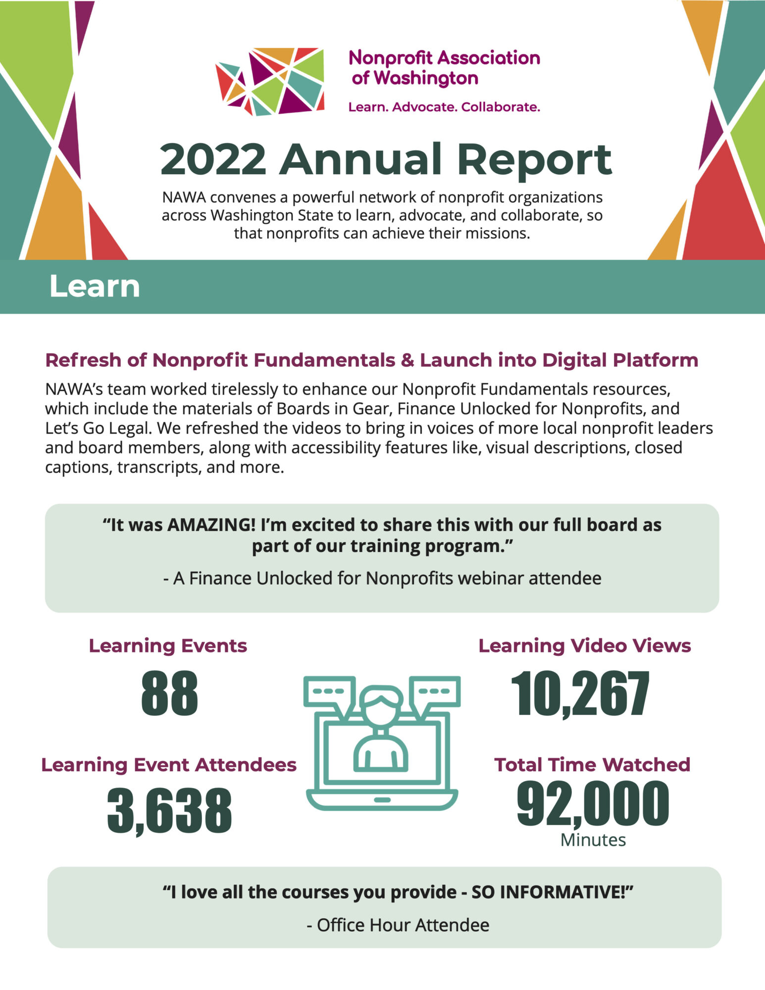 2022 Nonprofit Association of Washington Annual Report