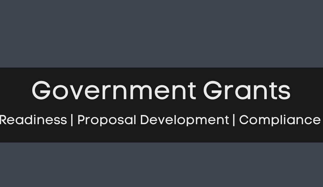 Government Grants - Readiness, proposal development. compliance