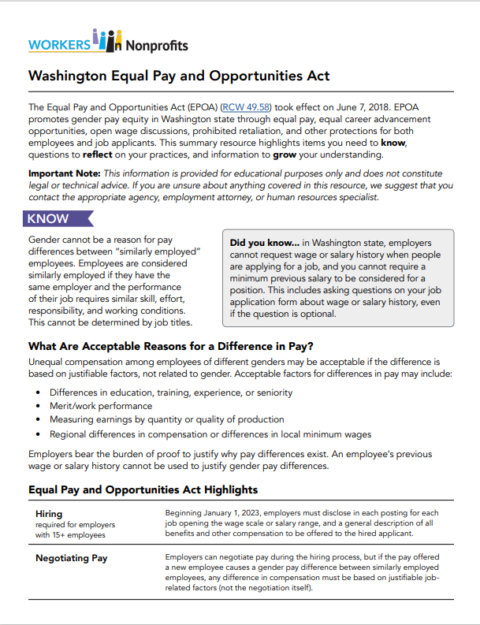 Washington Equal Pay and Opportunities Act