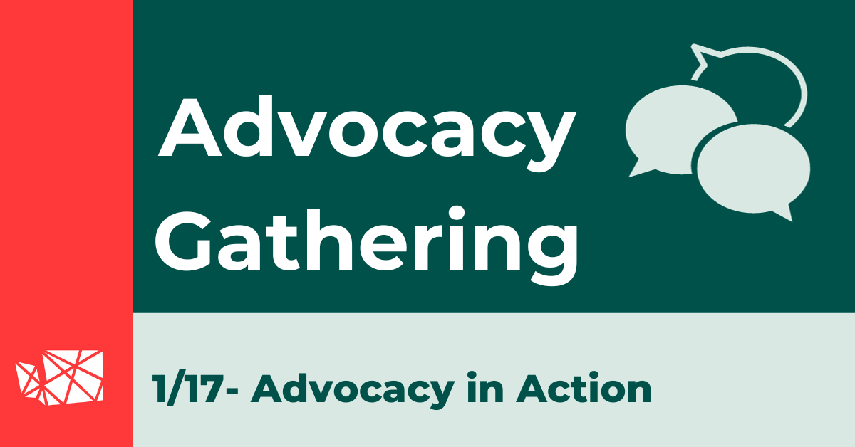 Advocacy Gathering: 1/17 Advocacy in Action